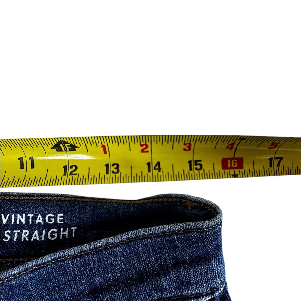 J Crew Women's Jeans Size 28 9" Vintage Slim Straight Blue Denim Whiskering - Picture 7 of 9